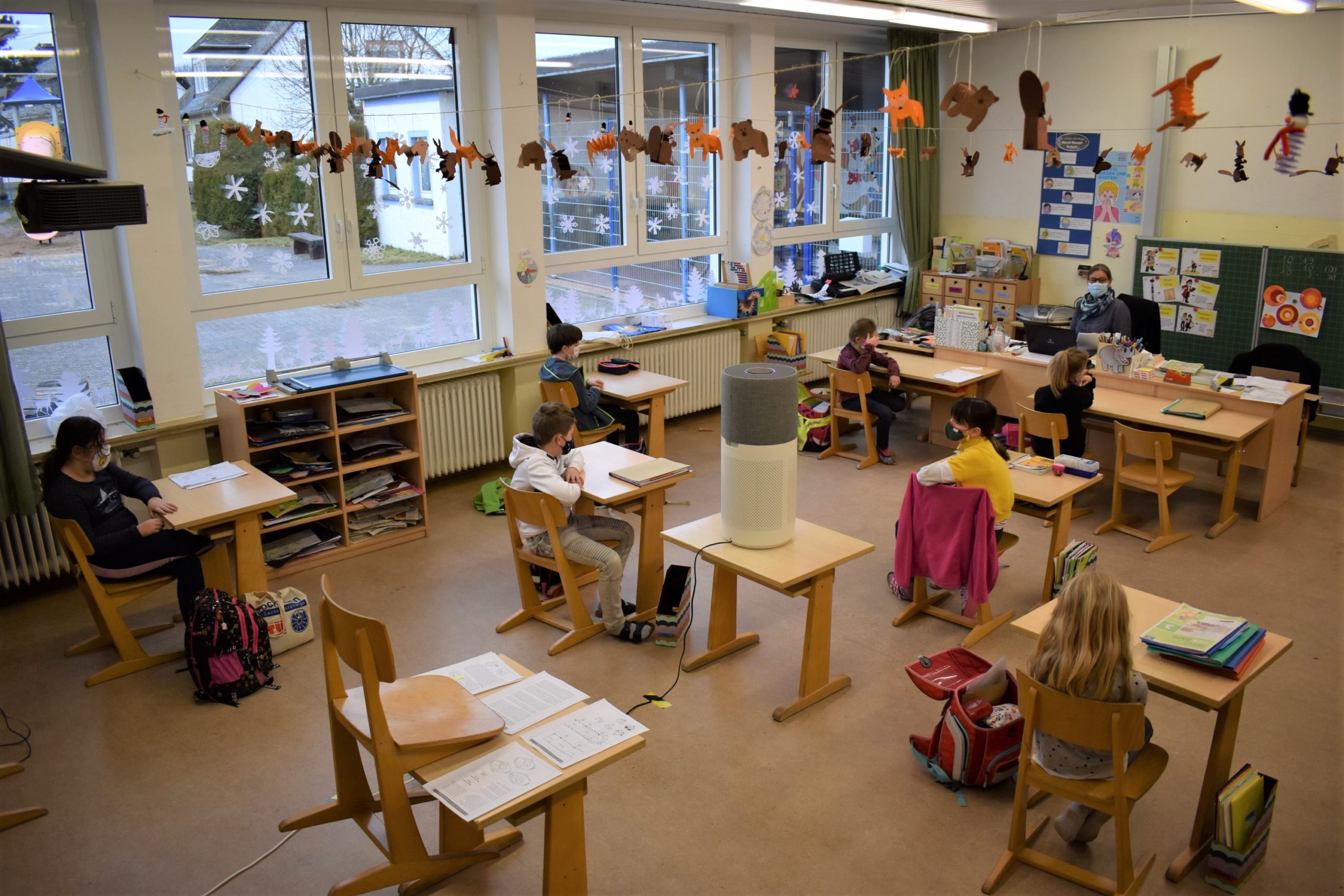 Raumluftfilter in der GS Lieg